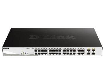 Коммутатор D-Link DGS-1210-28MP/FL1A, 24xLAN 1Gbps, 4xCombo
