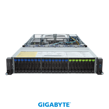 Сервер Gigabyte R283-S98-AAE2- 2x Intel Xeon Silver 4510  2x 32Gb DDR5 ECC REG   2x 960Gb SATA SSD  1x 9540-8i  2x1Gb/s