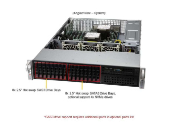 Сервер Supermicro SYS-220P-C9R 4309Y_2x32Gb_2U 2x1200W 2xSSD_480Gb_2x1Gb/s RJ-45 