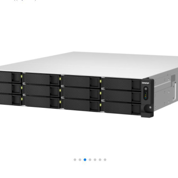 СХД QNAP TS-h1887XU-RP-E2336-32G QuTS hero, 12 отсеков 3,5"/2,5", 6 отсеков 2,5", 2 порта 2,5 GbE BASE-T, 2 порта 10 GbE BASE-T, стоечное исполнение, 2 блока питания. Intel Xeon E-2336 