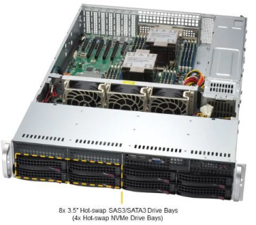 Серверная платформа Supermicro SYS-621P-TRT 2xLGA4677 8xLFF