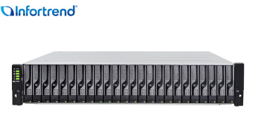 СХД infortrend DS 1012 Gen2 Двухконтроллерная  12-отсеков 3.5” SAS 1GbE (RJ-45) x 8  12Gb/s SAS x 2